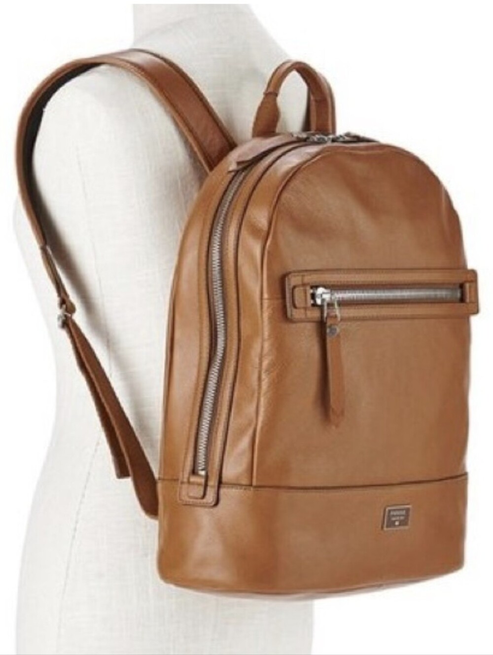 FOSSIL Legacy 'Dawson' Backpack BTS Camel Leather 16" Carry On Campus School Bag